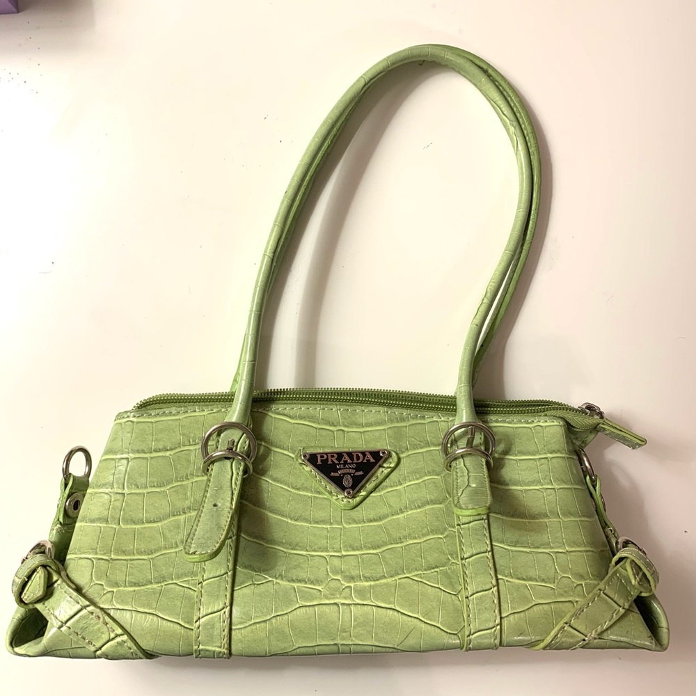 PRADA 90’s vintage bag Y2K lime green